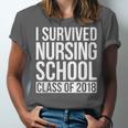 I Survived Nursing School Class Of 2018 RN Graduation Shirt Unisex Jersey T-Shirt