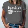 Teacher Est 2018 Vintage Graduation Unisex Jersey T-Shirt