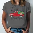 Tis The Season Holiday Nostalgia Red Truck Unisex Jersey T-Shirt Tis The Season Holiday Nostalgia Red Truck Unisex Jersey T-Shirt