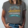 Videographer Shirt Awesome Job Occupation Graduation Unisex Jersey T-Shirt