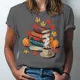Vintage Books Tea Lovers Fall Autumn Leaves And Pumpkins Unisex Jersey T-Shirt Vintage Books Tea Lovers Fall Autumn Leaves And Pumpkins Unisex Jersey T-Shirt