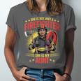Woman Firefighter Aunt TiTi Auntie Black Graduation Unisex Jersey T-Shirt