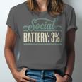 Women's Social Battery 3 Introvert Sarcasm Unisex Jersey T-Shirt Women's Social Battery 3 Introvert Sarcasm Unisex Jersey T-Shirt