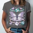 Y2K Butterfly Floppy Disk Art Digital Nostalgia Unisex Jersey T-Shirt