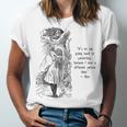 Alice Adventures Wonderland Vintage Book Quote Lewis Carrol Unisex Jersey T-Shirt