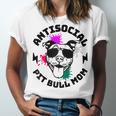 Antisocial Pit Bull Mom Pittie Introvert Dog Lover Pit Bull Raglan Baseball Tee Unisex Jersey T-Shirt