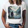 Bigfoot Sasquatch & Loch Ness Monster Introvert Bruh Unisex Jersey T-Shirt Bigfoot Sasquatch & Loch Ness Monster Introvert Bruh Unisex Jersey T-Shirt