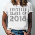 Blue & Grey Class Of 2018 Senior GraduationShirt Unisex Jersey T-Shirt