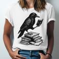 Book Raven Vintage Dark Academia Literature Reading Unisex Jersey T-Shirt Book Raven Vintage Dark Academia Literature Reading Unisex Jersey T-Shirt