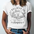 Books I Believe In Love At First Chapter Book Lover Unisex Jersey T-Shirt