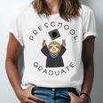 Boys Girls Preschool Graduate Sloth Graduation Cap Unisex Jersey T-Shirt