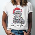 Cat Ew People Adult Humor Introvert Anti-Social Unisex Jersey T-Shirt