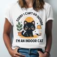 Cat Shirt Introvert Sorry I Can’t Go I’m An Indoor Cat Unisex Jersey T-Shirt Cat Shirt Introvert Sorry I Can’t Go I’m An Indoor Cat Unisex Jersey T-Shirt