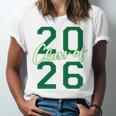 Class Of 2026 Graduation Varsity Green And On The Back Unisex Jersey T-Shirt