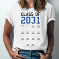 Class Of 2031 Graduation T-Shirt With Space For Handprints Unisex Jersey T-Shirt
