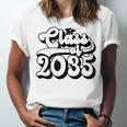 Class Of 2035 Senior Retro 2035 Grad Graduate Graduation Unisex Jersey T-Shirt