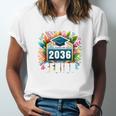 Class Of 2036 Graduation School Vintage Senior 2036 Unisex Jersey T-Shirt