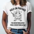 Cowboy Frog Overstimulated Western Meme Introverts Unisex Jersey T-Shirt