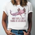 Most Days I Just Wanna Be An Axolotl Salamander Introvert Raglan Baseball Tee Unisex Jersey T-Shirt