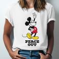 Disney Mickey Mouse Peace Out Totally Retro Graduation Unisex Jersey T-Shirt