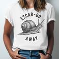 Escar Go Away Snail Vintage French Pun Introvert Humor Unisex Jersey T-Shirt Escar Go Away Snail Vintage French Pun Introvert Humor Unisex Jersey T-Shirt