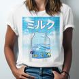 Frutiger Aero Aesthetic Tech Kawaii Milk Underwater Fishes Raglan Baseball Tee Unisex Jersey T-Shirt Frutiger Aero Aesthetic Tech Kawaii Milk Underwater Fishes Raglan Baseball Tee Unisex Jersey T-Shirt