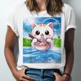 Frutiger Aero Aesthetic Tech Kawaii Ramen Cat Fishes Raglan Baseball Tee Unisex Jersey T-Shirt Frutiger Aero Aesthetic Tech Kawaii Ramen Cat Fishes Raglan Baseball Tee Unisex Jersey T-Shirt