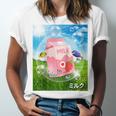 Frutiger Aero Aesthetic Tech Kawaii Strawberry Milk Fishes Raglan Baseball Tee Unisex Jersey T-Shirt Frutiger Aero Aesthetic Tech Kawaii Strawberry Milk Fishes Raglan Baseball Tee Unisex Jersey T-Shirt