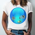 Frutiger Aero Aesthetic Tech Orb Fishes Raglan Baseball Tee Unisex Jersey T-Shirt