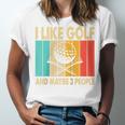 I Like Golf And Maybe 3 People Introvert Raglan Baseball Tee Unisex Jersey T-Shirt