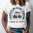 I Graduated Can I Go Back To Bed Now 2024 Graduation Panda Unisex Jersey T-Shirt