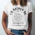 I’d Rather Be Reading Minimal Book Lover Arch Unisex Jersey T-Shirt