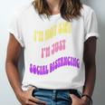 I'm Just Social Distancing Introvert Funny Unisex Jersey T-Shirt I'm Just Social Distancing Introvert Funny Unisex Jersey T-Shirt