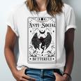 Introvert Apparel Emporium Mothman Tarot Card Antisocial Butterfly Cryptozoologist -Adults Grey Unisex Jersey T-Shirt Introvert Apparel Emporium Mothman Tarot Card Antisocial Butterfly Cryptozoologist -Adults Grey Unisex Jersey T-Shirt
