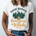 Introvert Camping Social Battery Recharging In The Woods Unisex Jersey T-Shirt Introvert Camping Social Battery Recharging In The Woods Unisex Jersey T-Shirt