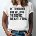 Introverted Weightlifter Gym Weightlifting Introvert Unisex Jersey T-Shirt Introverted Weightlifter Gym Weightlifting Introvert Unisex Jersey T-Shirt