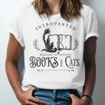 Introverted But Willing To Discuss Cats And Books Unisex Jersey T-Shirt Introverted But Willing To Discuss Cats And Books Unisex Jersey T-Shirt