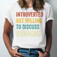 Introverted But Willing To Discuss Running Hobby Unisex Jersey T-Shirt Introverted But Willing To Discuss Running Hobby Unisex Jersey T-Shirt
