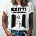 Irony Sarcasm Introvert Dry Humor Cartoon Comic Geek Nerd Unisex Jersey T-Shirt