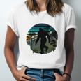 Just Me And My Yeti Retro Sunset Mountain Hiking Introvert Unisex Jersey T-Shirt