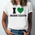 I Love Irish Exits St Patrick's Day Introvert Party Unisex Jersey T-Shirt
