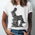 Men Pixel Art Geometric Book Human Drawing Graphic Men Unisex Jersey T-Shirt