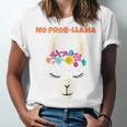 No Prob Llama Birthday Graduation Women Kids Girls Unisex Jersey T-Shirt