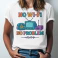 No Wi-Fi No Problem – Retro Dial Up Tech Nostalgia Premium Tri-Blend Unisex Jersey T-Shirt
