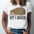 Not A Hugger Hedgehog Introvert Sarcasm Antisocial Unisex Jersey T-Shirt