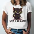 Not A Hugger Tee Angry Cat Sarcastic Cute Introvert Unisex Jersey T-Shirt Not A Hugger Tee Angry Cat Sarcastic Cute Introvert Unisex Jersey T-Shirt
