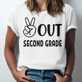 Peace Out Second Grade Last Day Of School Graduation Kids Unisex Jersey T-Shirt