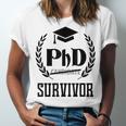 PHD Survivor T-Shirt Graduation Student Teacher For Men Women Kids Unisex Jersey T-Shirt