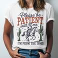 Please Be Patient I'm From The 1900s Cowboy Skeleton Unisex Jersey T-Shirt Please Be Patient I'm From The 1900s Cowboy Skeleton Unisex Jersey T-Shirt