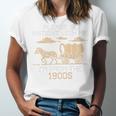 Please Be Patient I'm From The 1900s Retro Pixel Horse Wagon Premium Unisex Jersey T-Shirt